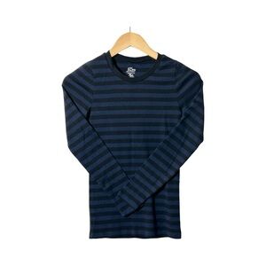 Perfect Fit Long Sleeve Crew Neck (Black/Blue)